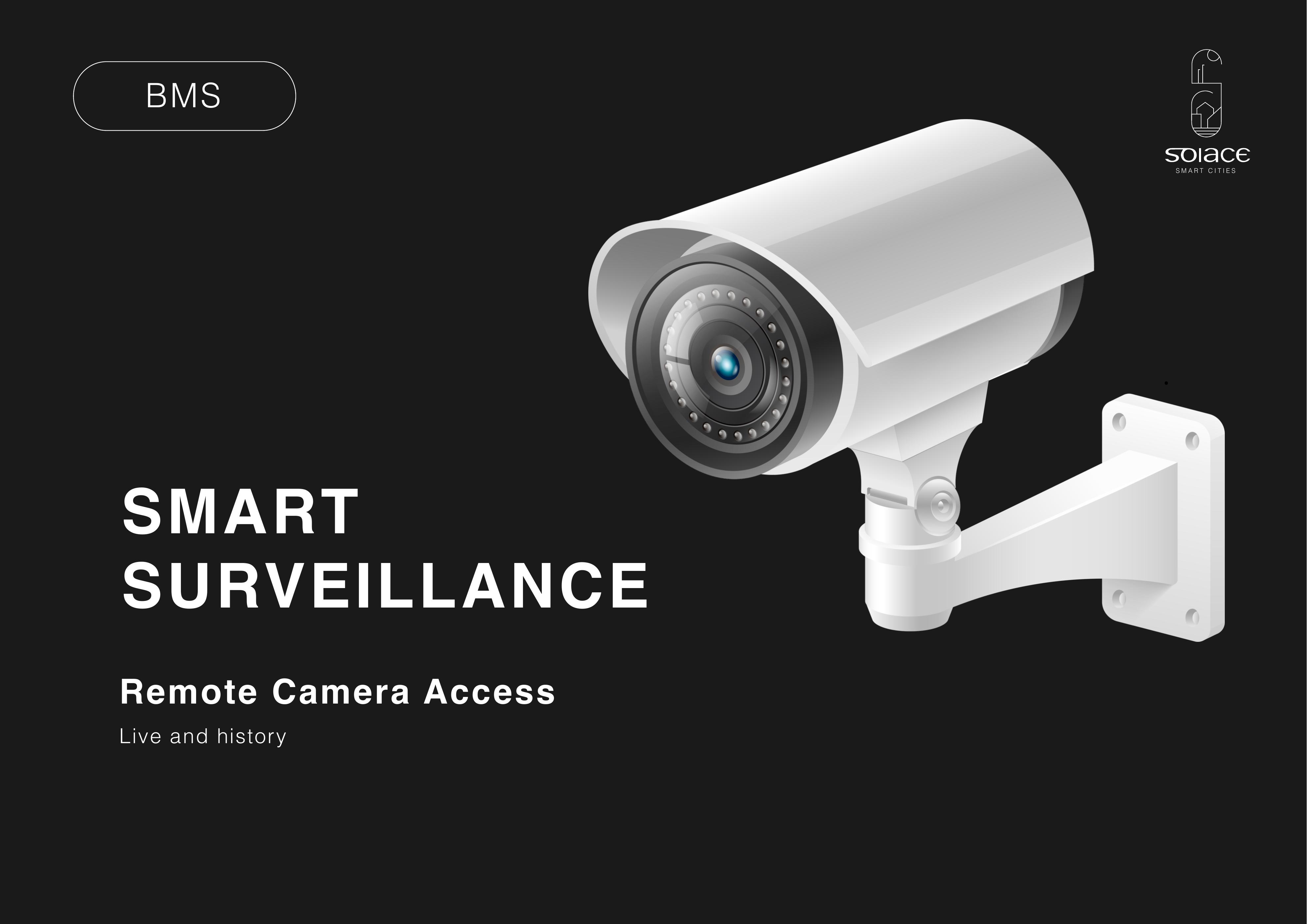 Security camera mounted on a building, the kind of existing camera Iris Vision connects to